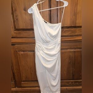 Chic Asymmetrical White Dress